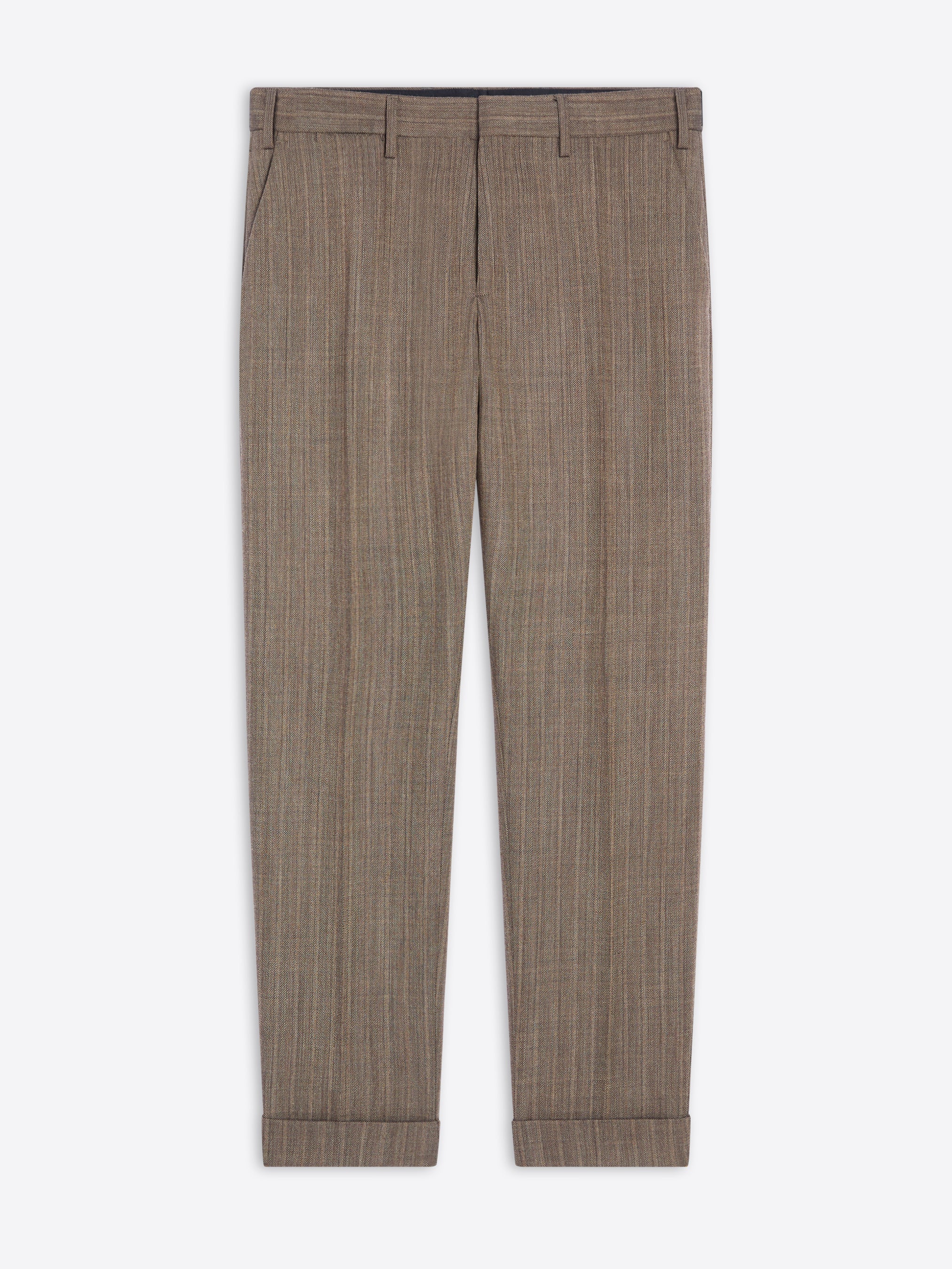 Cuffed Wool Pants