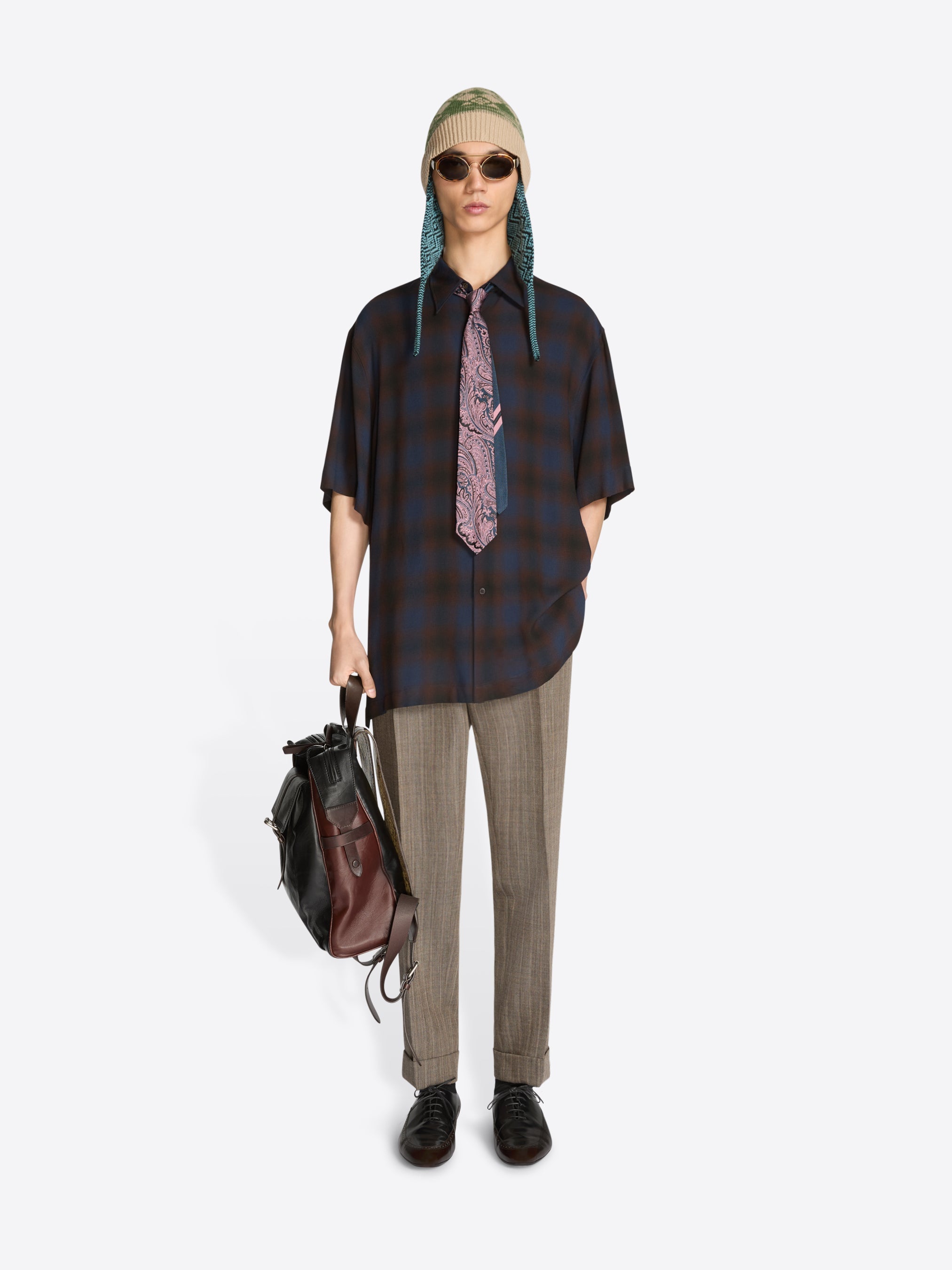 Cuffed Wool Pants