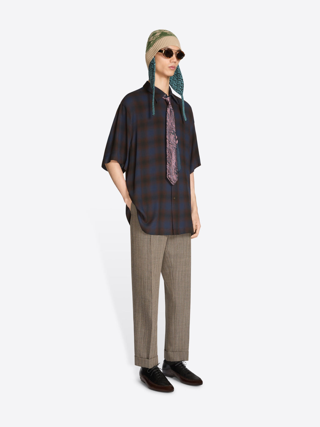 Cuffed Wool Pants