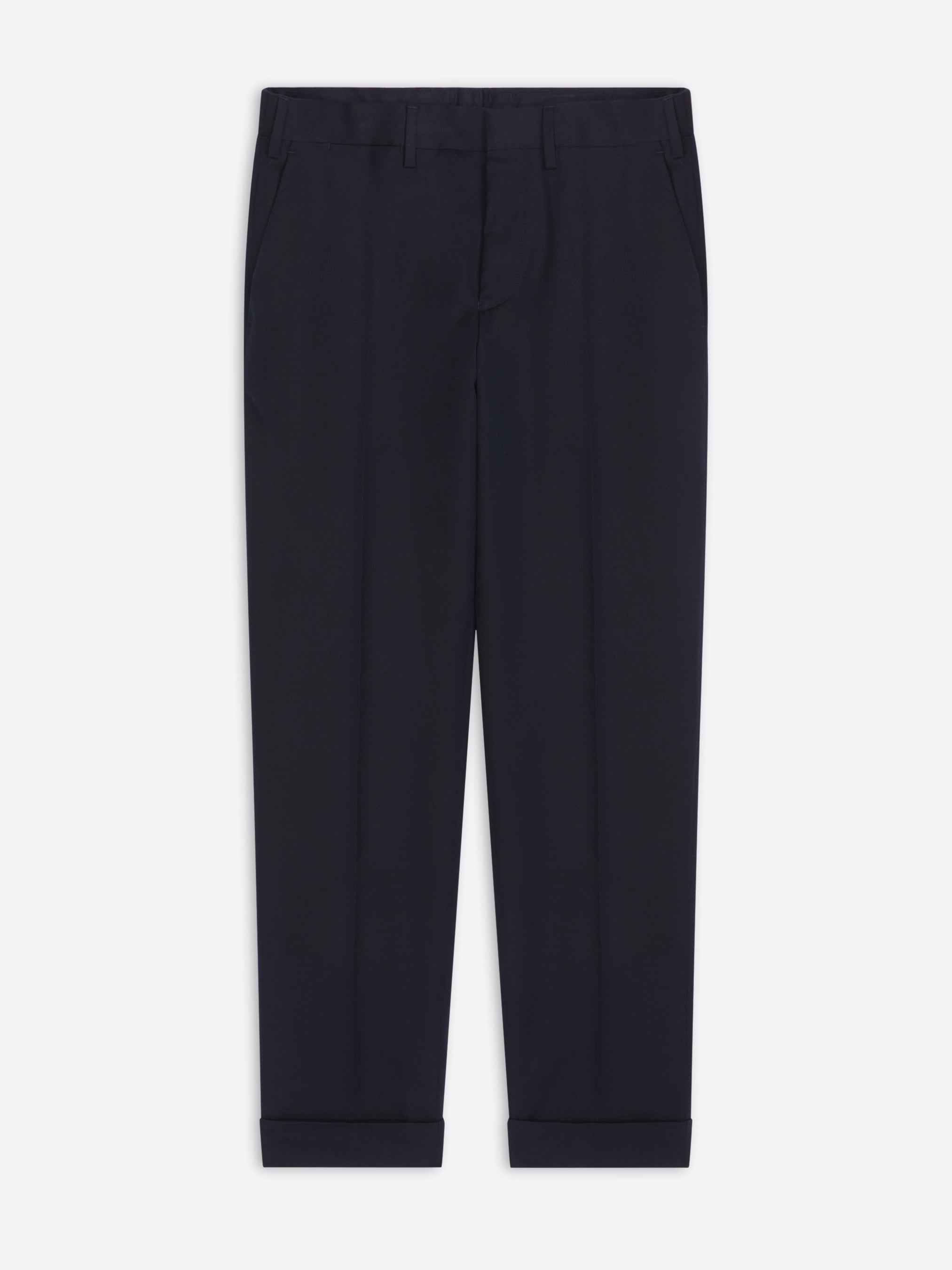 Cuffed Cotton Wool Pants