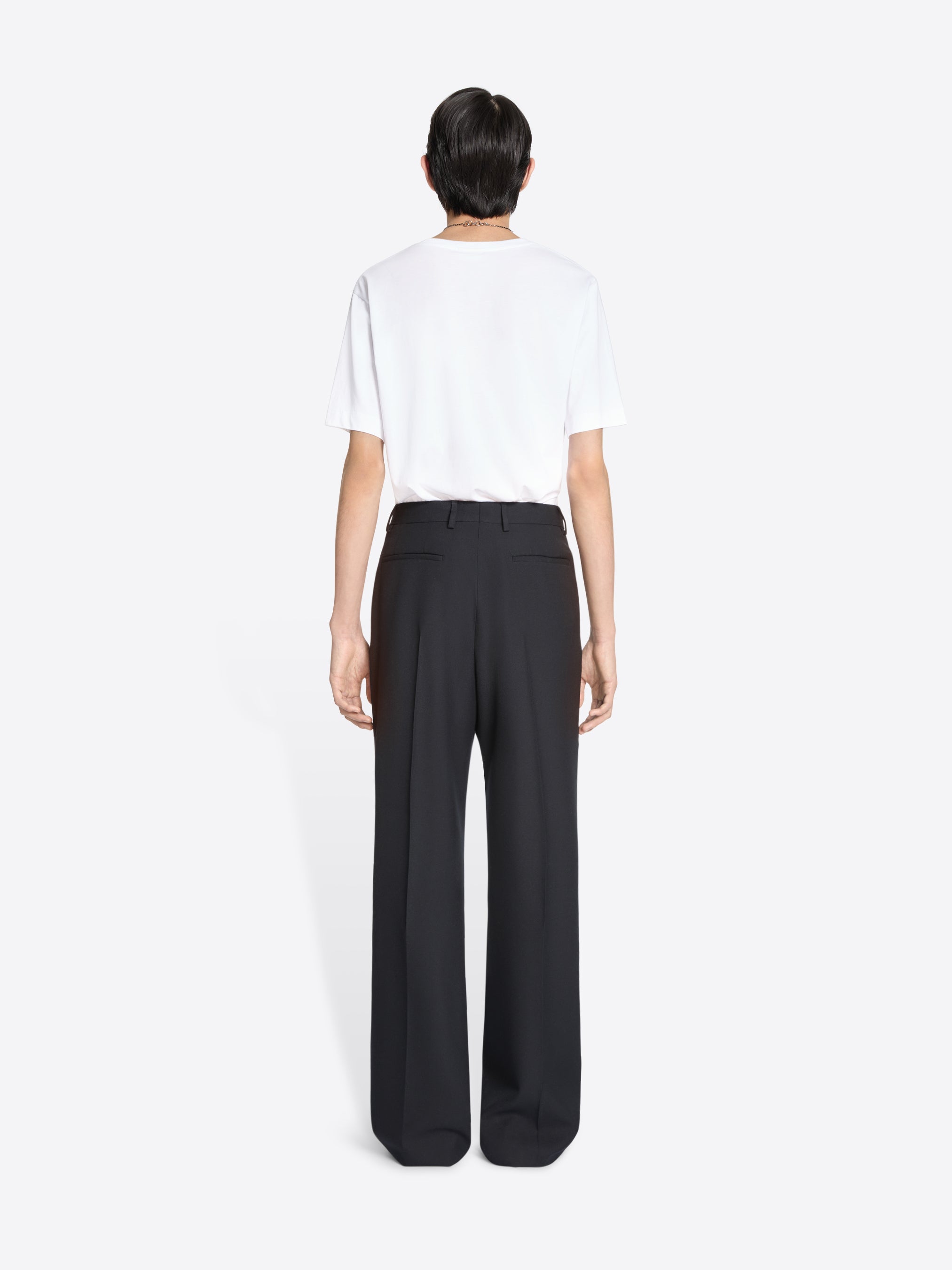 Cuffed Cotton Wool Pants