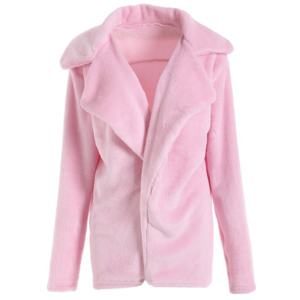 Boho Chic Clothing Turn Down Collar Soft Fur Coat