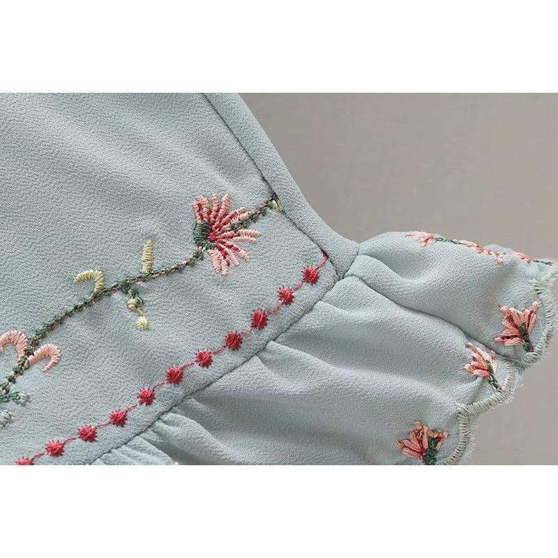 Amy Mujeres Store Elegant Ruffles Chiffon Blouse Tops