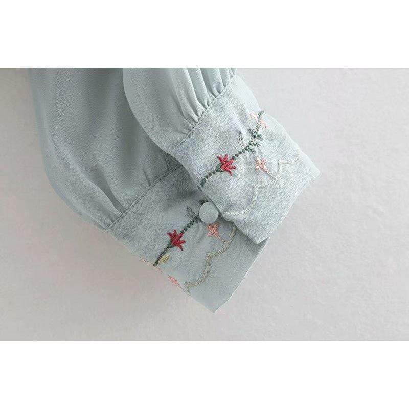Amy Mujeres Store Elegant Ruffles Chiffon Blouse Tops