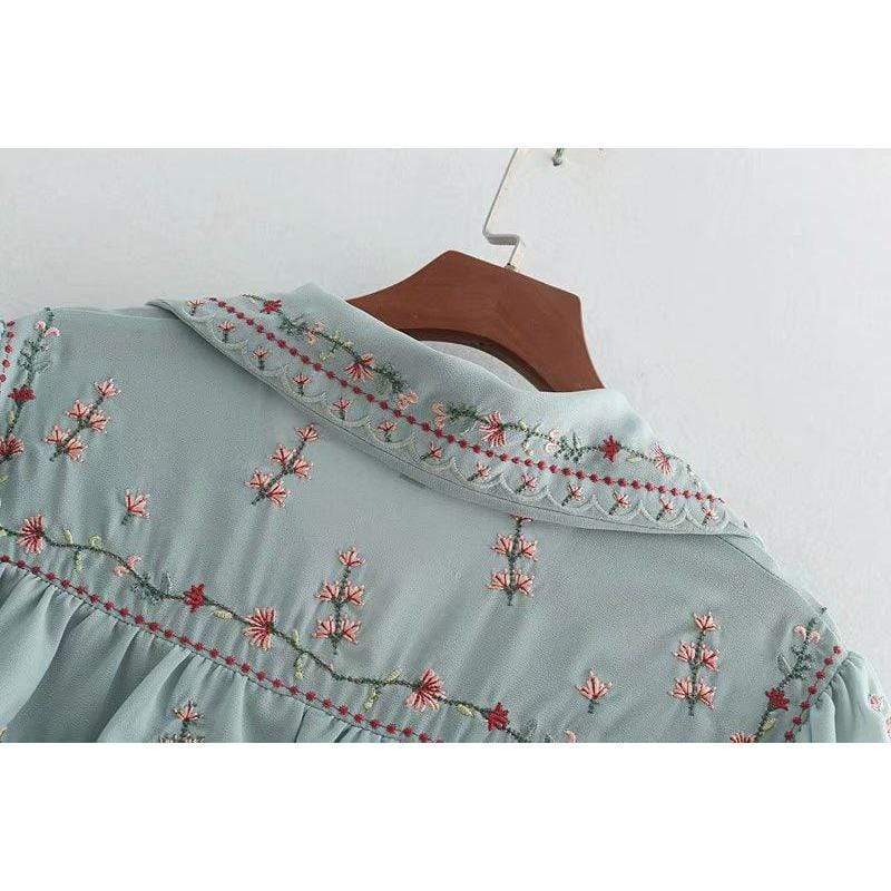 Amy Mujeres Store Elegant Ruffles Chiffon Blouse Tops