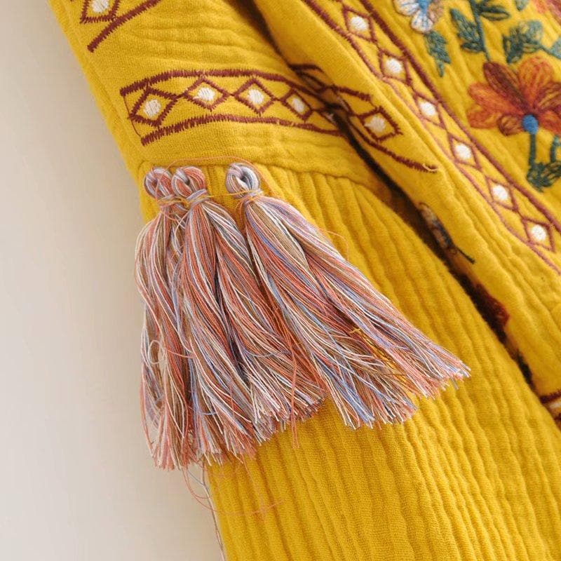 Amy Mujeres Store Tops Smock Tassel Top
