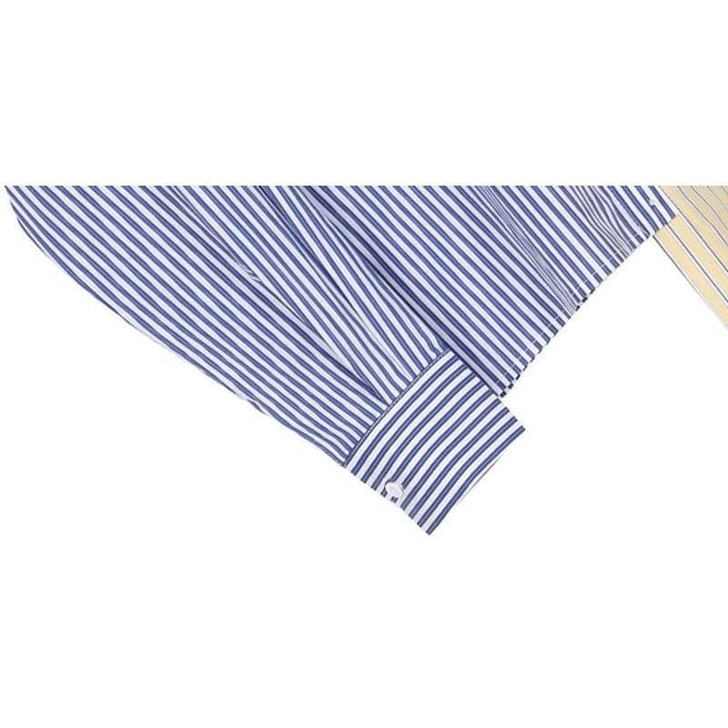 EAM Official Store Striped Lapel Shirt