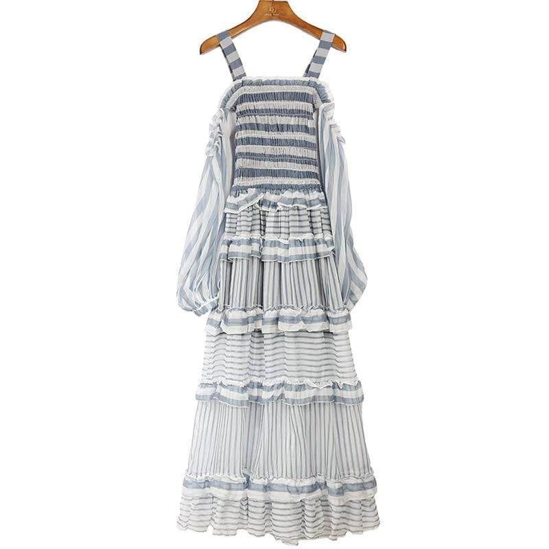 Boho Chic Clothing Autumn Ruffle Boho Maxi Dress Party