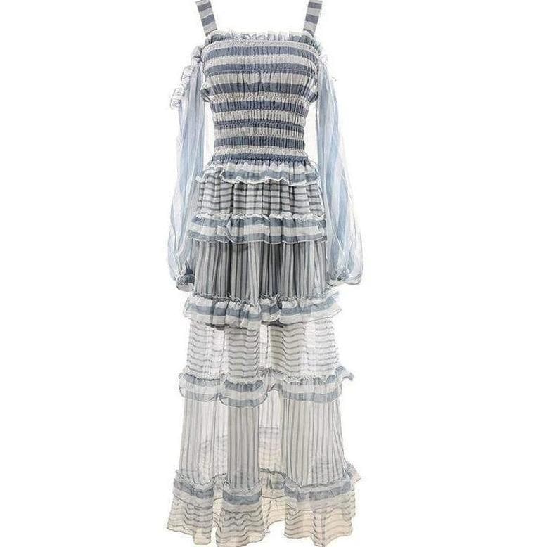 Boho Chic Clothing Autumn Ruffle Boho Maxi Dress Party
