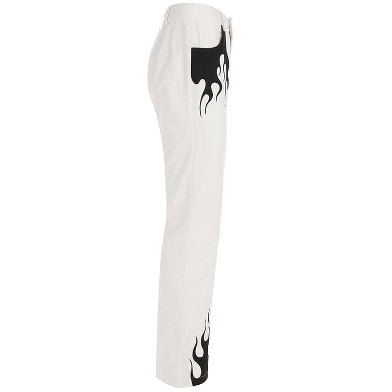Boho Chic Clothing Flame Panelled Wide Leg