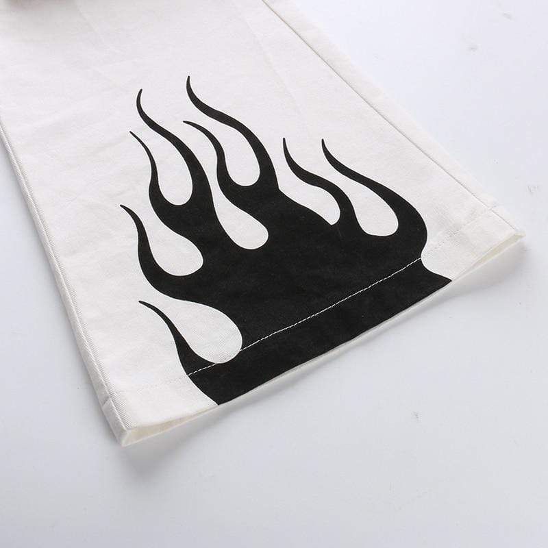 Boho Chic Clothing Flame Panelled Wide Leg
