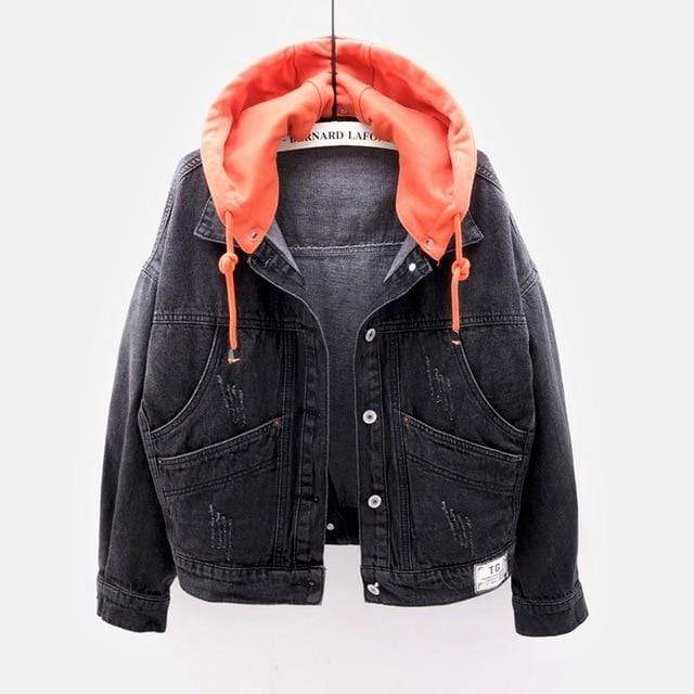 Boho Chic Clothing Fashion Hooded Denim Jacket