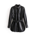 Boho Chic Clothing Belted Women’s Leather Jacket Coats &amp; Jackets