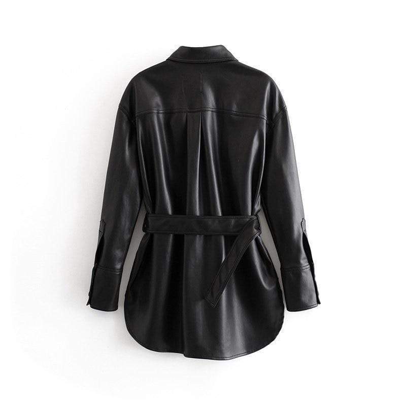 Boho Chic Clothing Belted Women’s Leather Jacket Coats &amp; Jackets