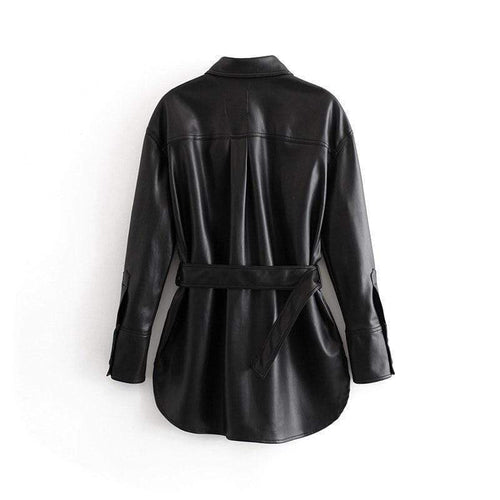 Boho Chic Clothing Belted Women’s Leather Jacket Coats &amp; Jackets