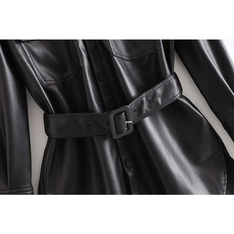 Boho Chic Clothing Belted Women’s Leather Jacket Coats &amp; Jackets