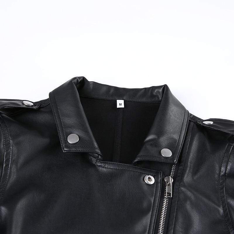 Boho Chic Clothing Coats &amp; Jackets LEATHER BIKER CROPPED JACKET