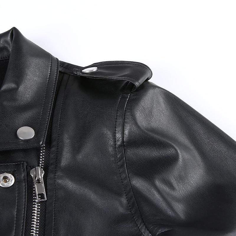 Boho Chic Clothing Coats &amp; Jackets LEATHER BIKER CROPPED JACKET