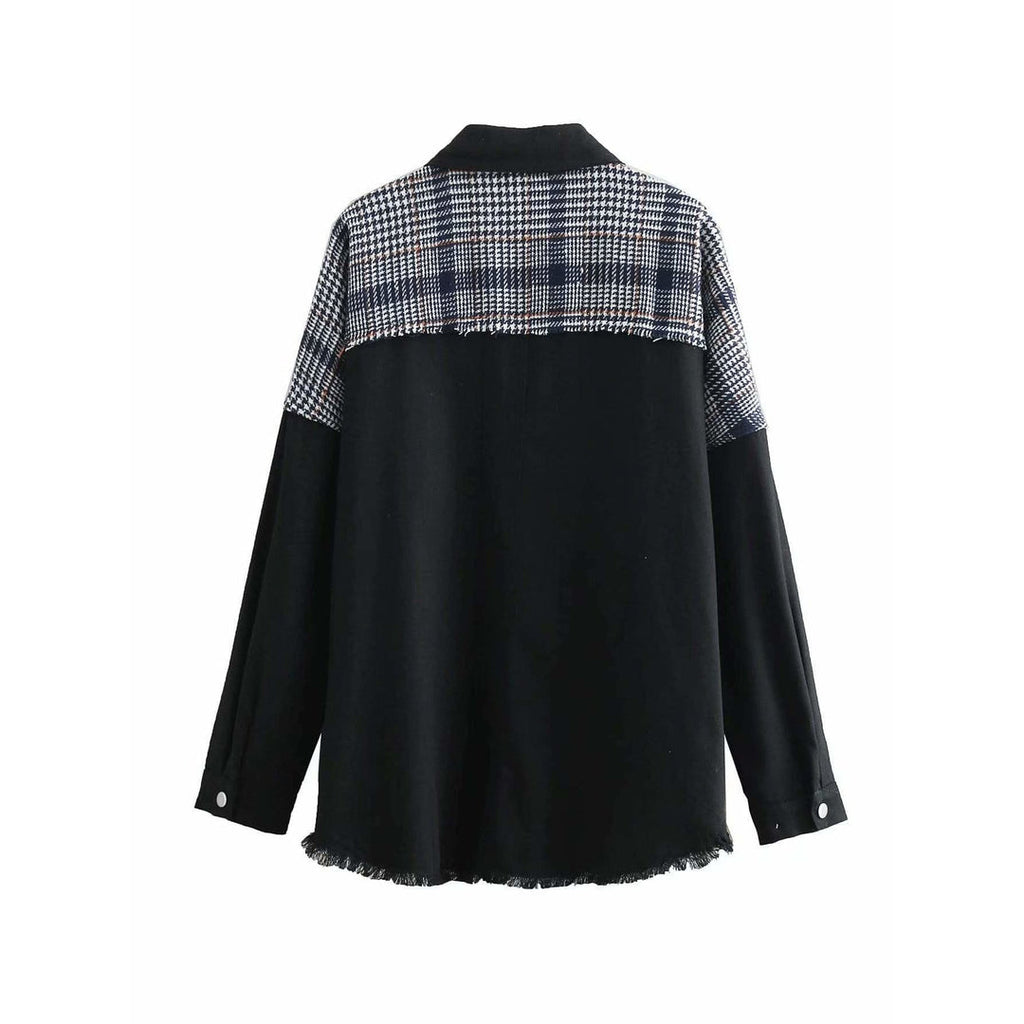 Boho Chic Clothing PLAID PATCHWORK JACKET
