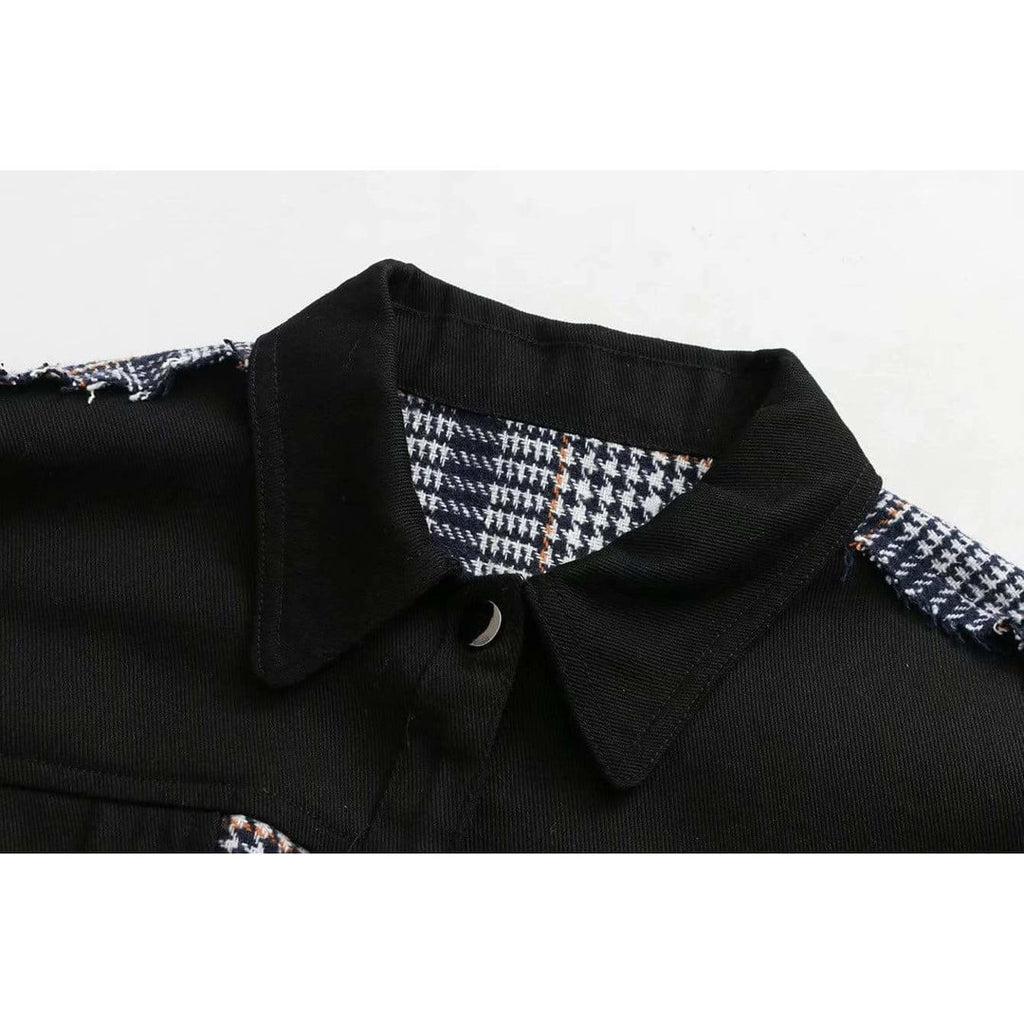 Boho Chic Clothing PLAID PATCHWORK JACKET