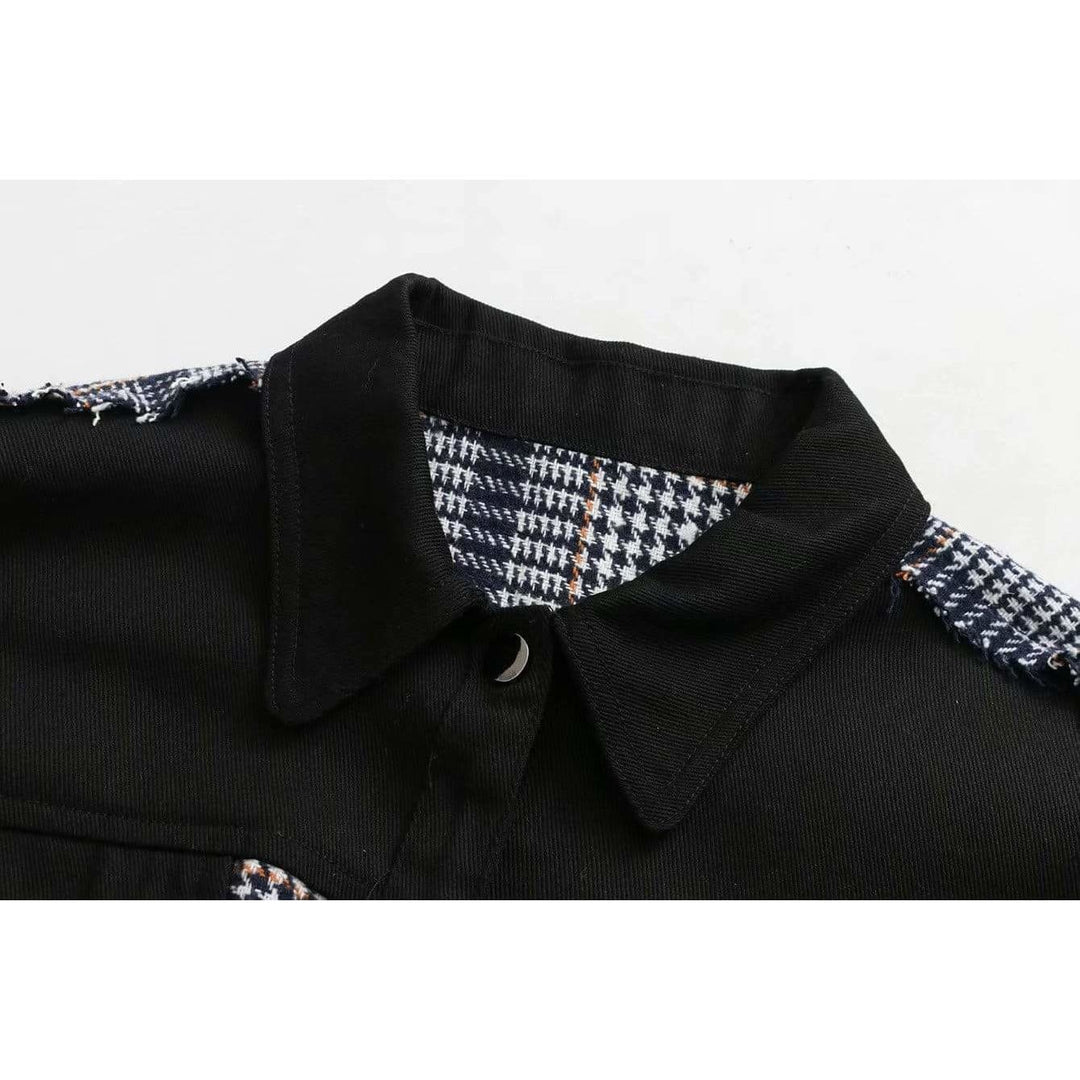 Boho Chic Clothing PLAID PATCHWORK JACKET