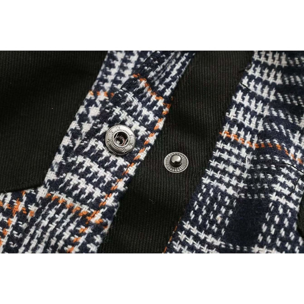 Boho Chic Clothing PLAID PATCHWORK JACKET