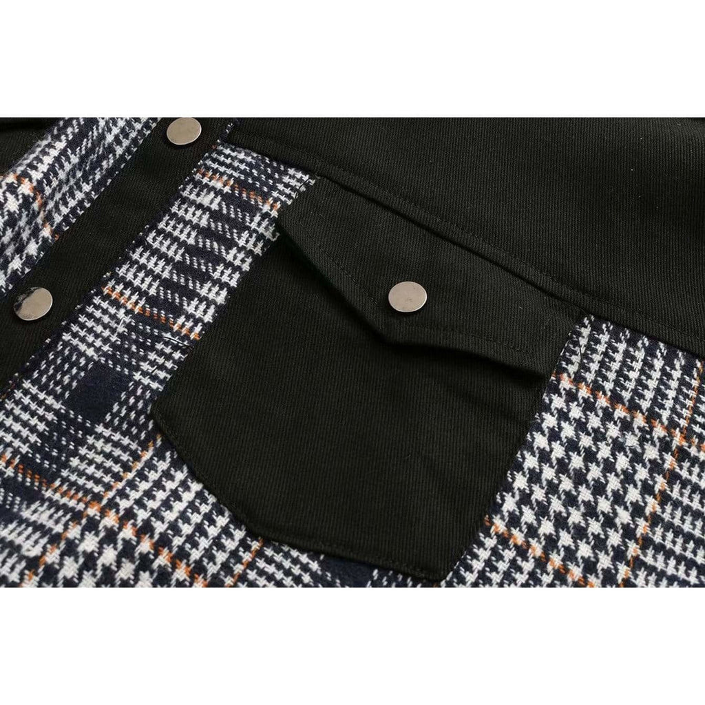 Boho Chic Clothing PLAID PATCHWORK JACKET