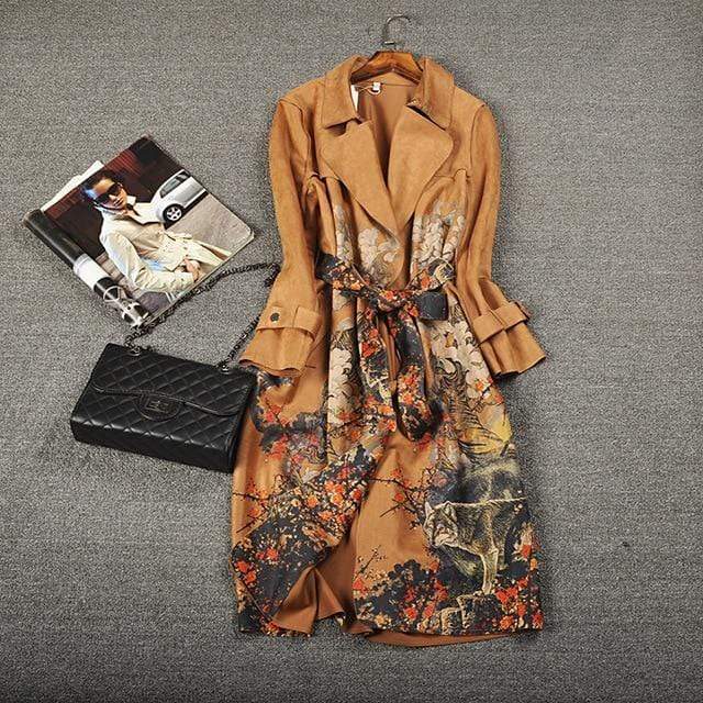 Boho Chic Clothing TRENCH FLORAL AUTUMN COAT