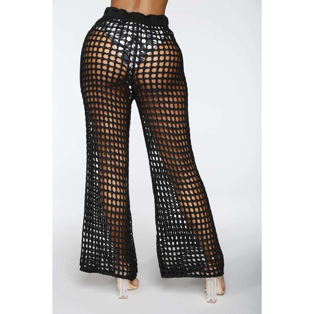 Boho Chic Clothing Summer See Through Wide Trousers Pants