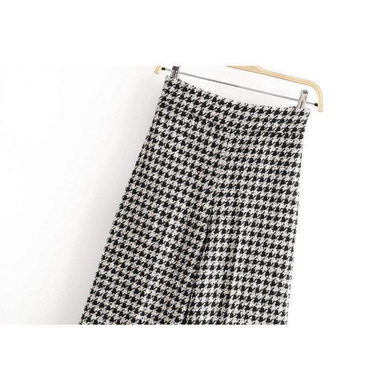 Boho Chic Clothing Plaid Tweed Pants