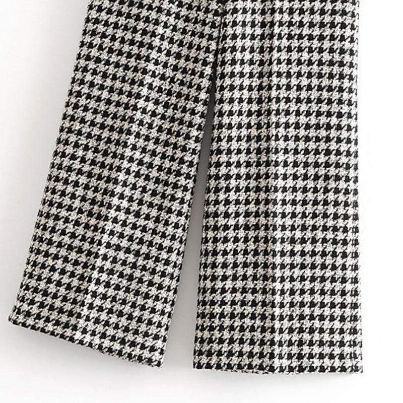Boho Chic Clothing Plaid Tweed Pants