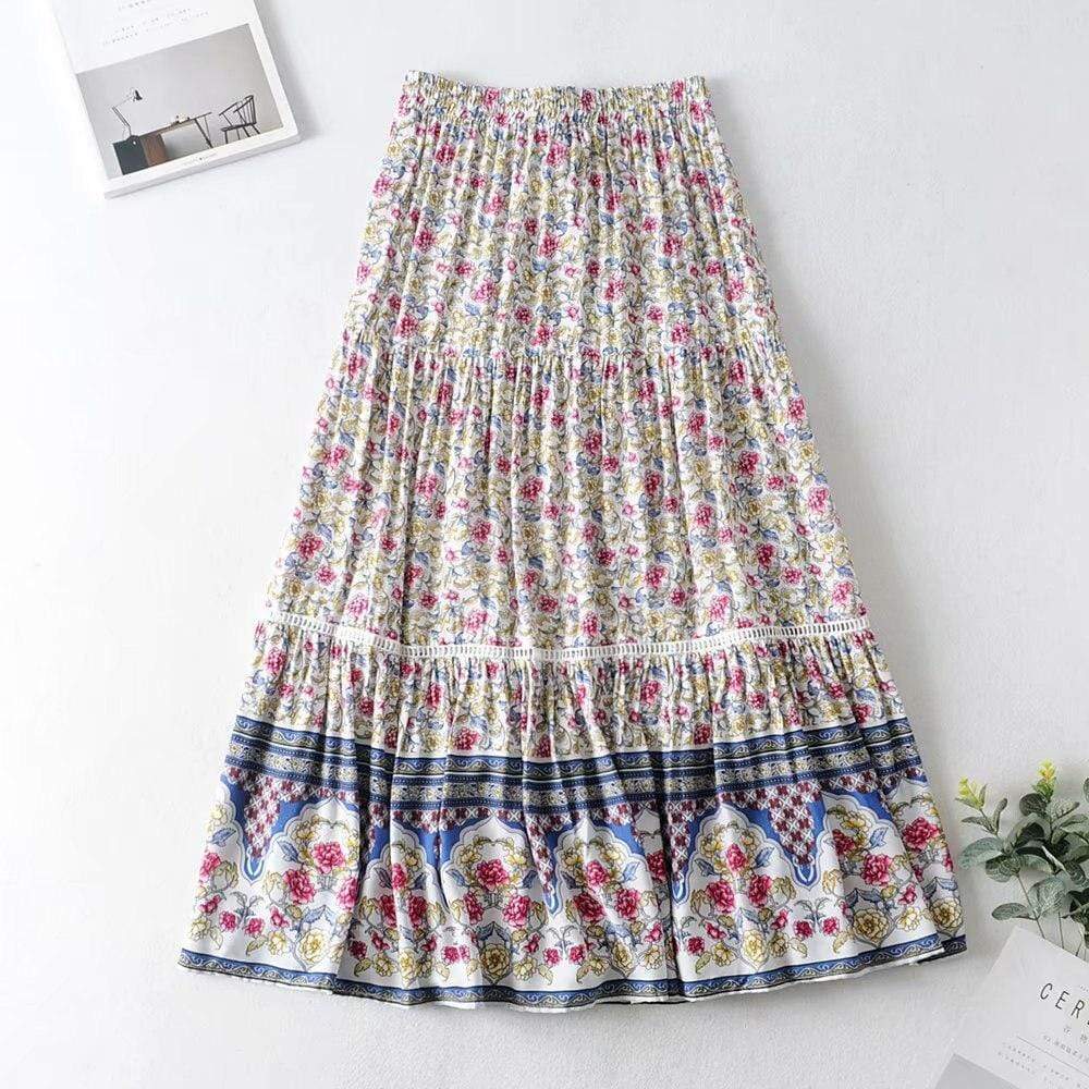Boho Chic Clothing Skirts Bohemian Casual Beach Skirt
