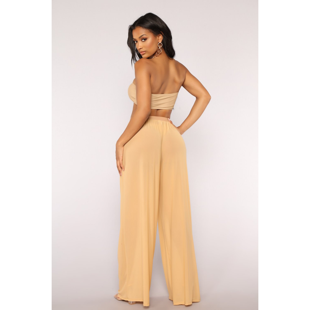 Boho Chic Clothing Pants SEE THROUGH WIDE LEG HIGH WAIST TROUSERS