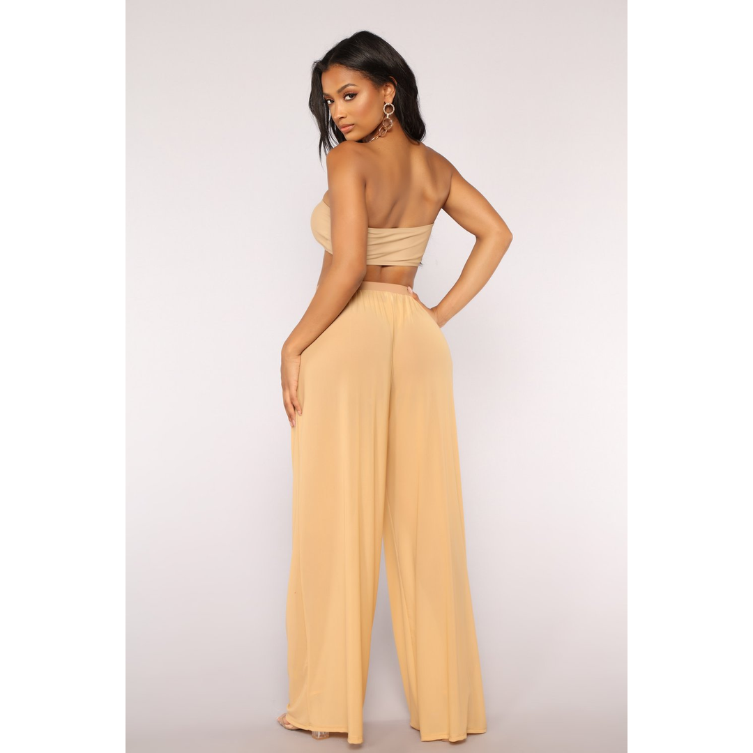 Boho Chic Clothing Pants SEE THROUGH WIDE LEG HIGH WAIST TROUSERS