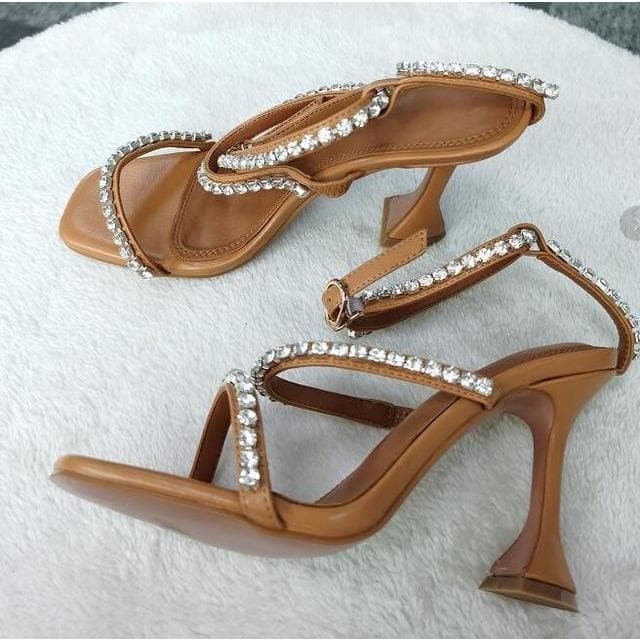 Boho Chic Clothing Shoes RHINESTONE STRAP HEELS