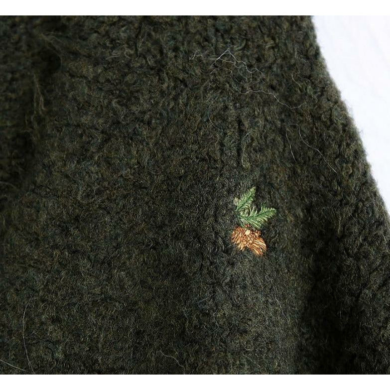 Boho Chic Clothing ELEGANT V-NECK EMNROIDERY SWEATER