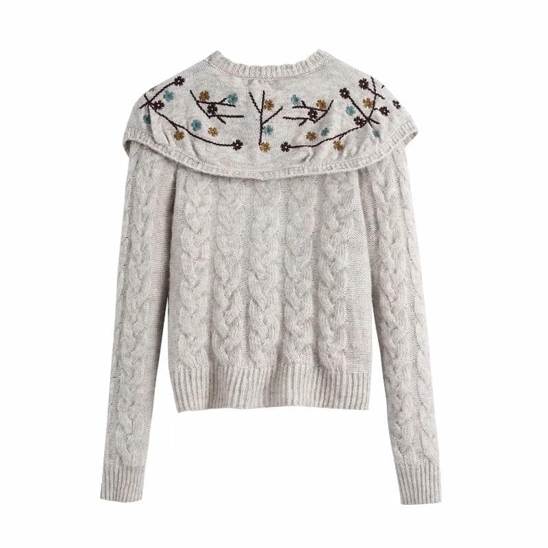 Boho Chic Clothing EMBROIDERY SHAWL SWEATER