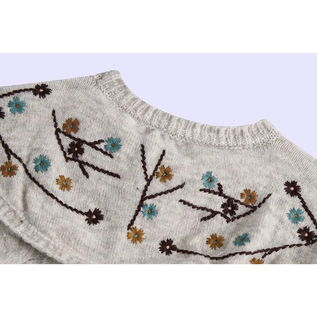 Boho Chic Clothing EMBROIDERY SHAWL SWEATER