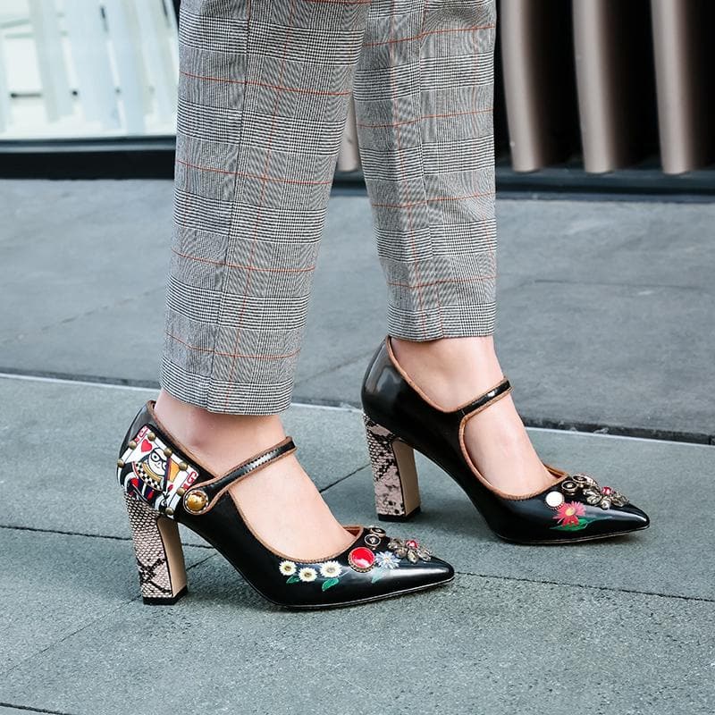Boho Chic Clothing Shoes POINTED SQUARE HEELS