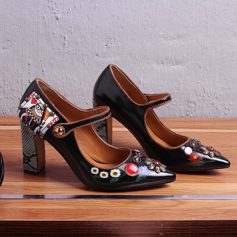 Boho Chic Clothing Shoes POINTED SQUARE HEELS