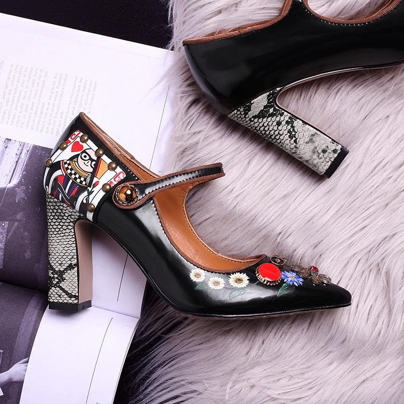 Boho Chic Clothing Shoes POINTED SQUARE HEELS