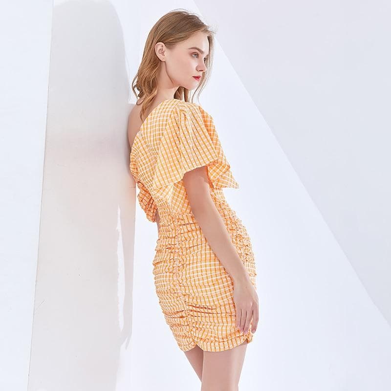 Boho Chic Clothing ASYMMETRICAL COLLAR MINI DRESS Party