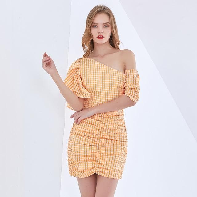 Boho Chic Clothing ASYMMETRICAL COLLAR MINI DRESS Party
