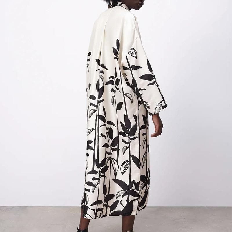 Boho Chic Clothing BAGGY LONG SLEEVE LOOSE MIDI DRESS Casual