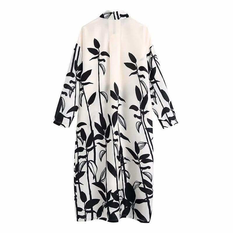 Boho Chic Clothing BAGGY LONG SLEEVE LOOSE MIDI DRESS Casual