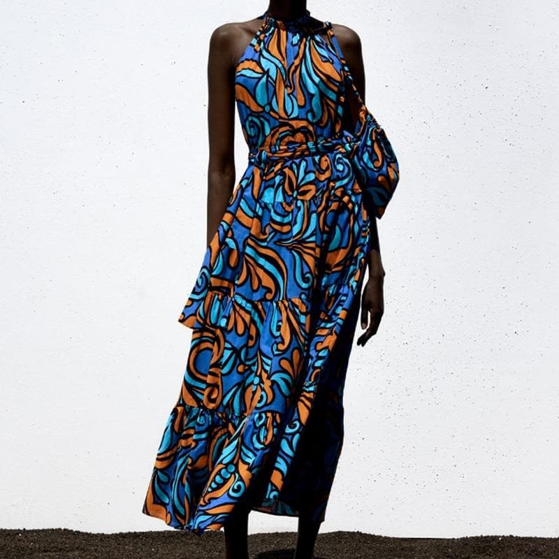 Boho Chic Clothing GEOMETRIC SLEEVELESS MIDI DRESS Casual