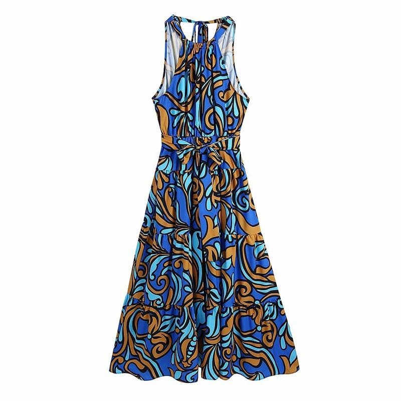 Boho Chic Clothing GEOMETRIC SLEEVELESS MIDI DRESS Casual