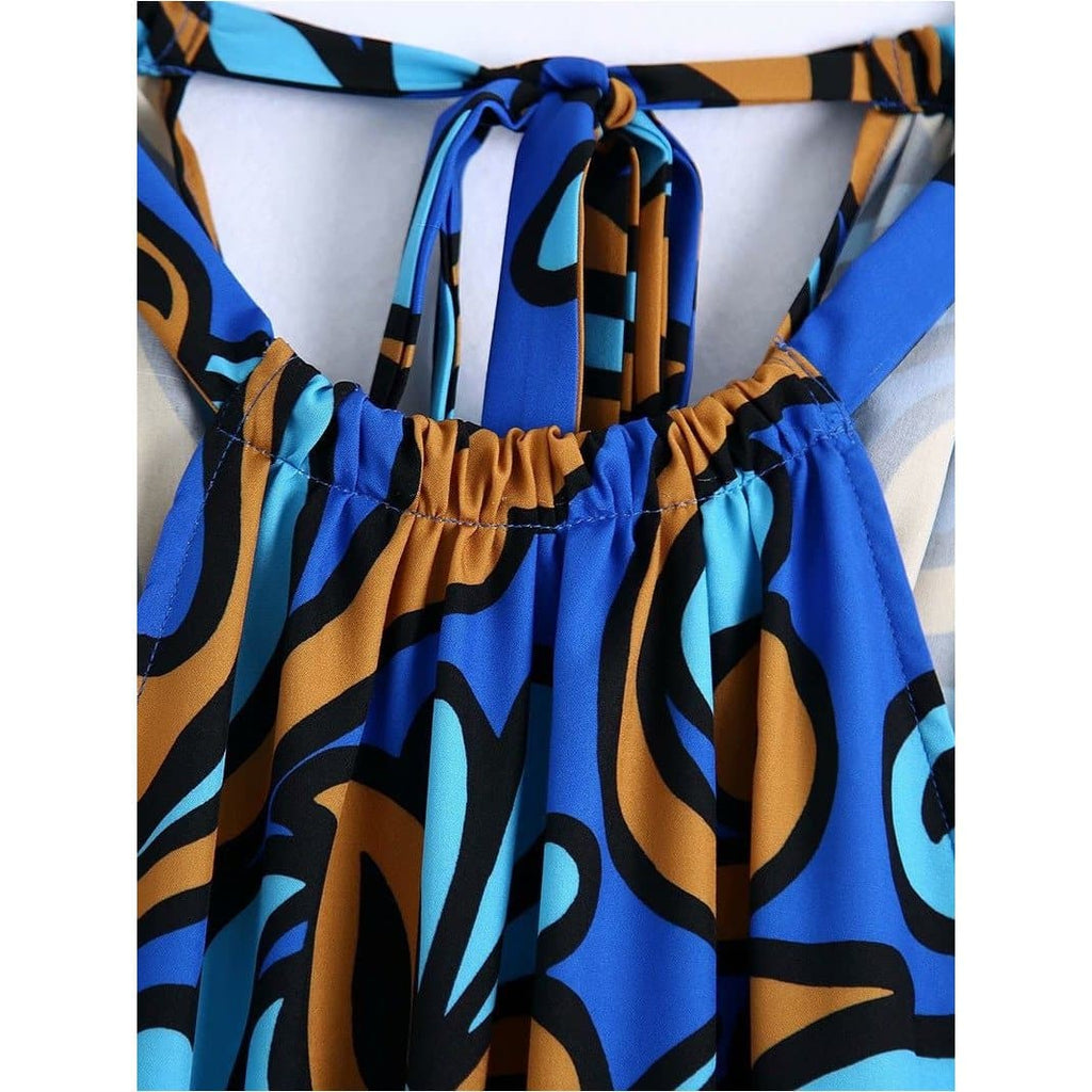 Boho Chic Clothing GEOMETRIC SLEEVELESS MIDI DRESS Casual