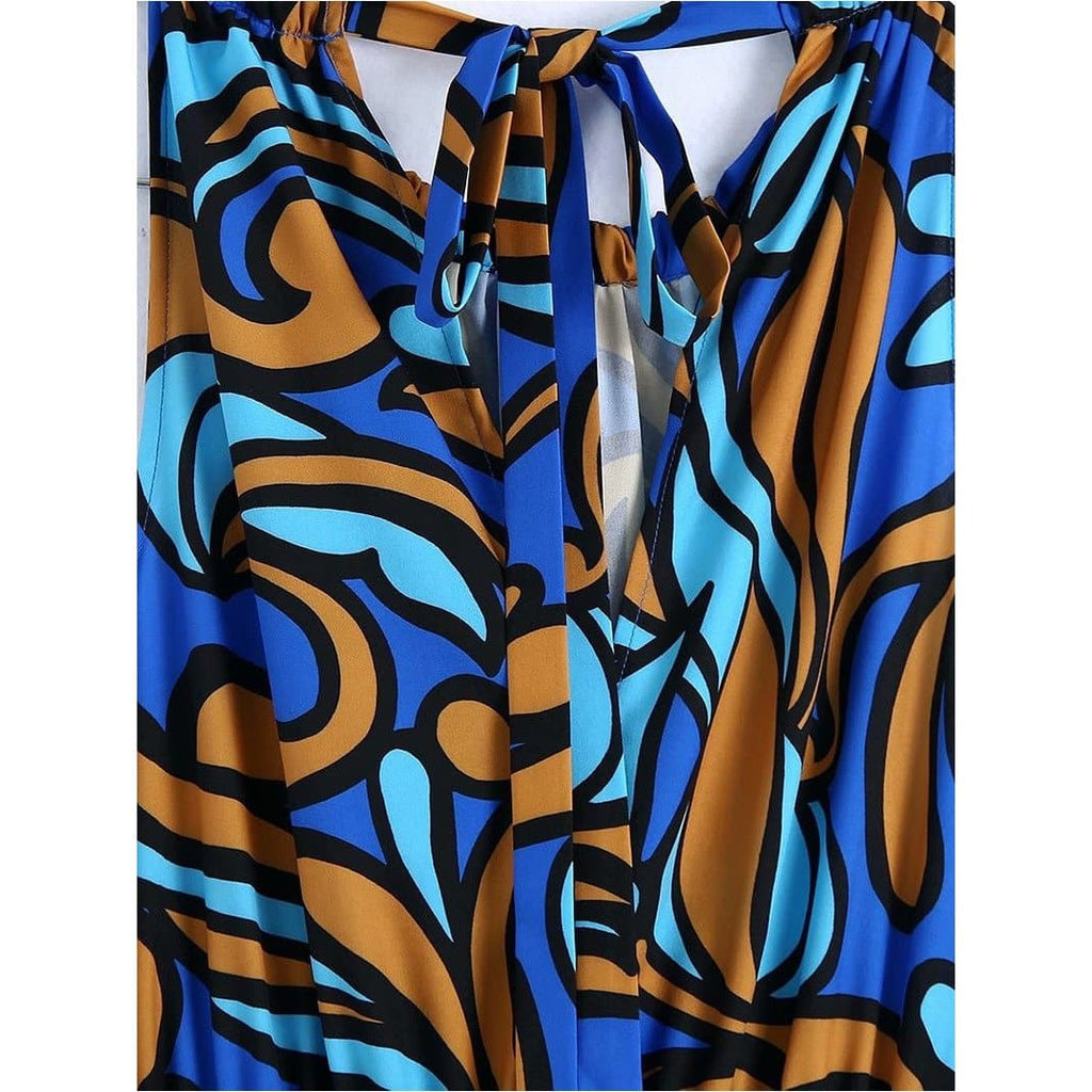 Boho Chic Clothing GEOMETRIC SLEEVELESS MIDI DRESS Casual