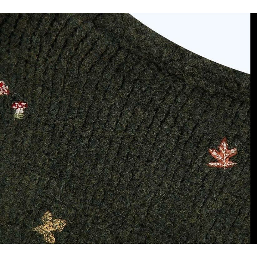 Boho Chic Clothing ELEGANT V-NECK EMNROIDERY SWEATER